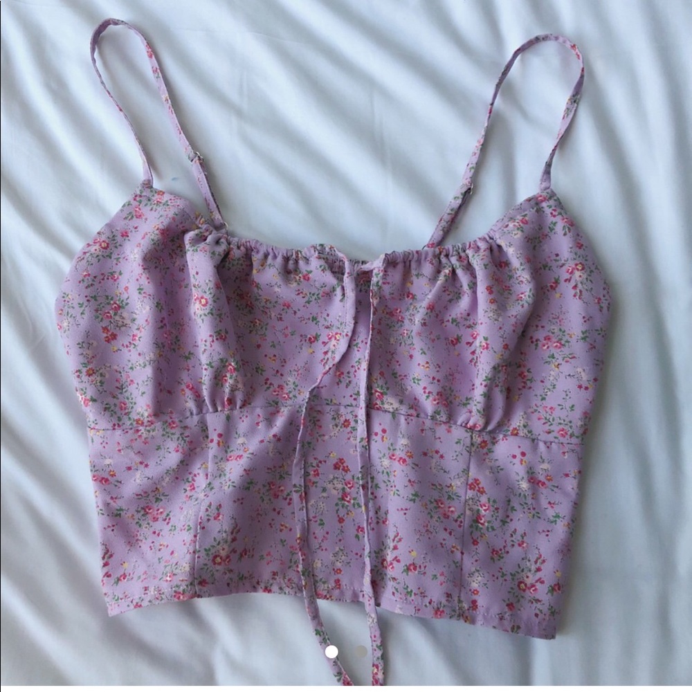 ISO purple jennifer floral top